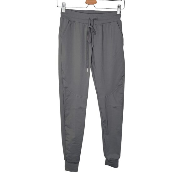 Buff Bunny Womens Gray Jogger active Pants With Drawstring Waist & Pockets - Picture 1 of 12